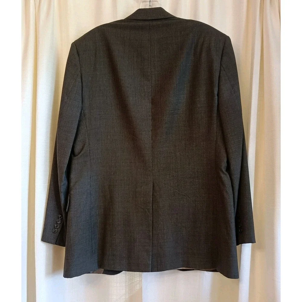 Jos A Bank Traveler‎ Men's Size 40R Gray Houndstooth 100% Wool Blazer